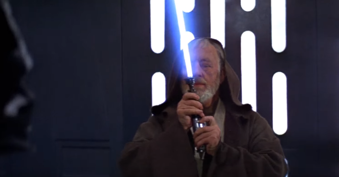 Obi-Wan accetta con serenità la sua morte