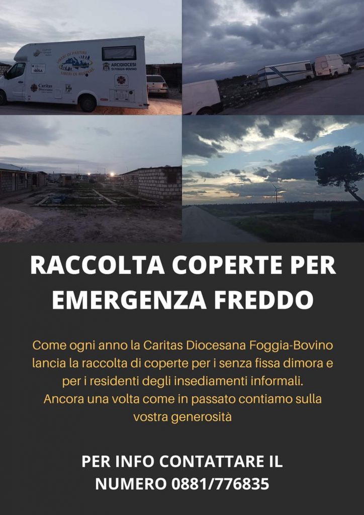 Il gelo sui ghetti di Capitanata, appello per coperte e piumioni