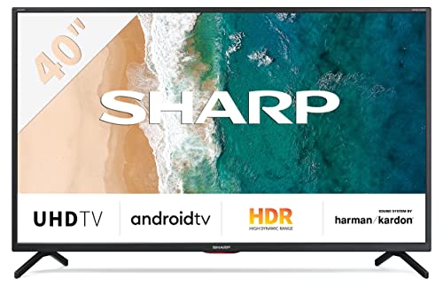 Sharp Aquos 40BN6E - 40' Smart TV 4K Ultra HD Dolby ATMOS Android 9.0, Wi-Fi, DVB-T2/S2, 3840 x 2160 Pixels, Nero, suono Harman Kardon, 3xHDMI 3xUSB, 2020