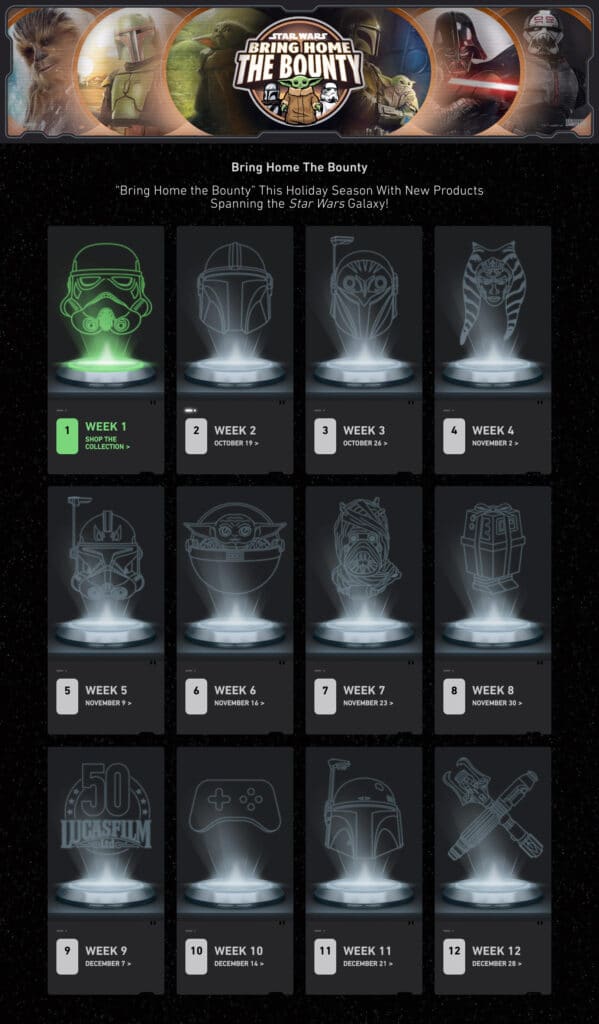 Post della campagna promozionale dell'evento di Star Wars Bring Home the Bounty