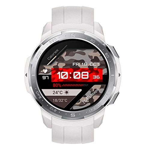 HONOR Watch GS Pro - Smartwatch GPS Multisport con Corpo Robusto e Resistente, 25-Giorni Batteria Durata, 1,39 Pollici AMOLED, IP68, Frequenza Cardiaca 24-ore, compatibile con Android e iOS (Bianca)