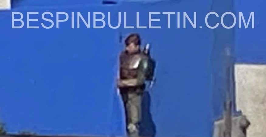 Scatto dal set di The Mandalorian.Da: Bespin Bulletin
