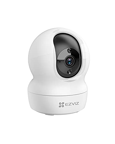 EZVIZ Telecamera Wi-Fi Interno 2K, Videocamera Sorveglianza 4MP per animali e bambini, Motorizzata a 360°, Audio a due vie, Funziona Alexa, Avvisi movimento, Visione notturna, Modello CP1