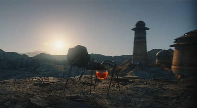 Il droide ragno ad inizio trailer