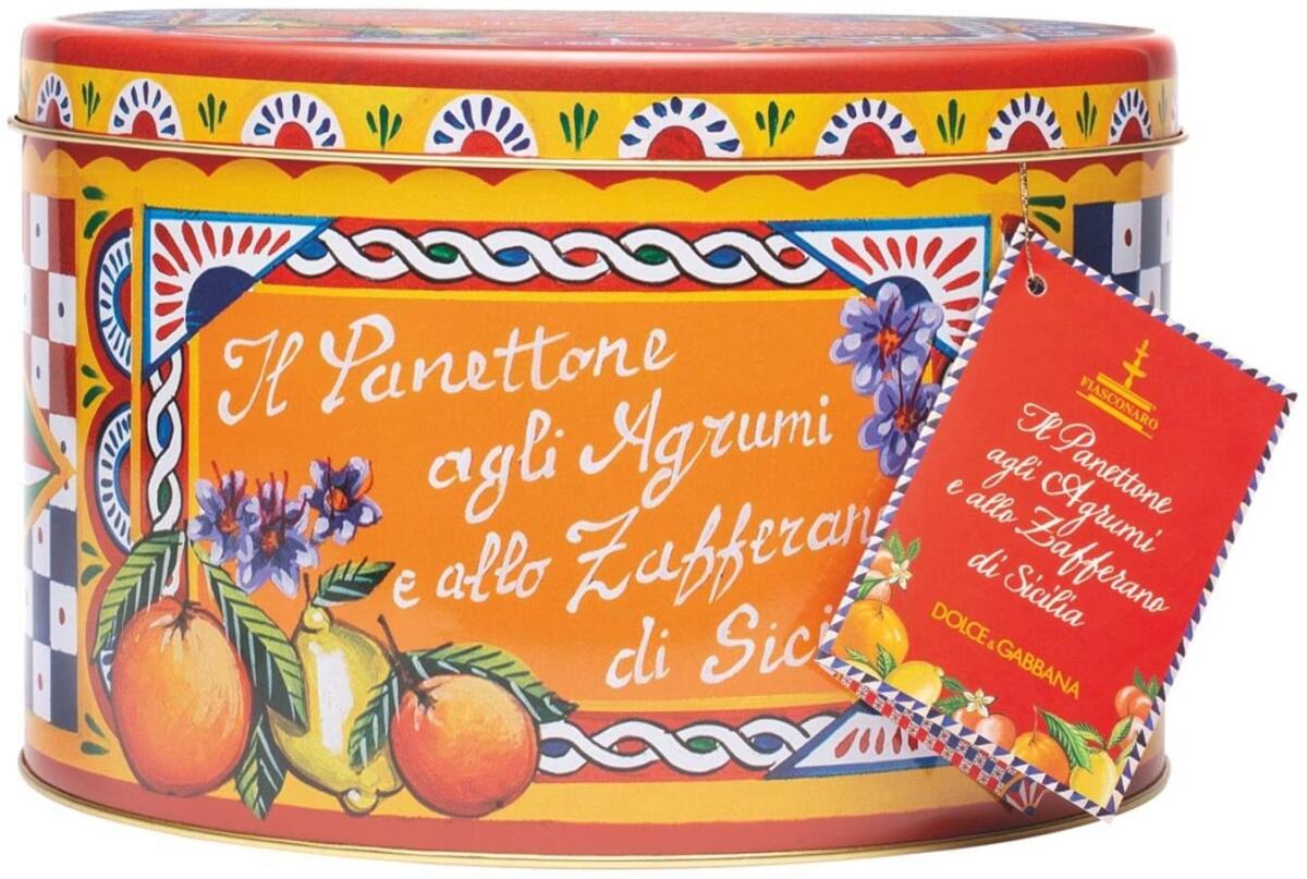 E' Panettone Fashion 2021: ecco i più Glamour - Fiasconaro Panettone Agrumi e Zafferano di Sicilia, Confezione Dolce e Gabbana, 1 kg, Fiasconaro - 1000 gr