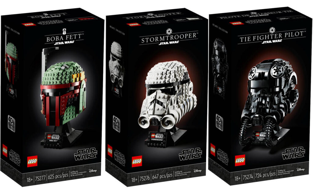 Gli splendidi caschi da collezione LEGO Star Wars
