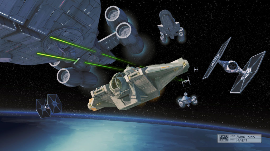 Navi ribelli che si scontrano con gli imperiali - fonte: Wookieepedia