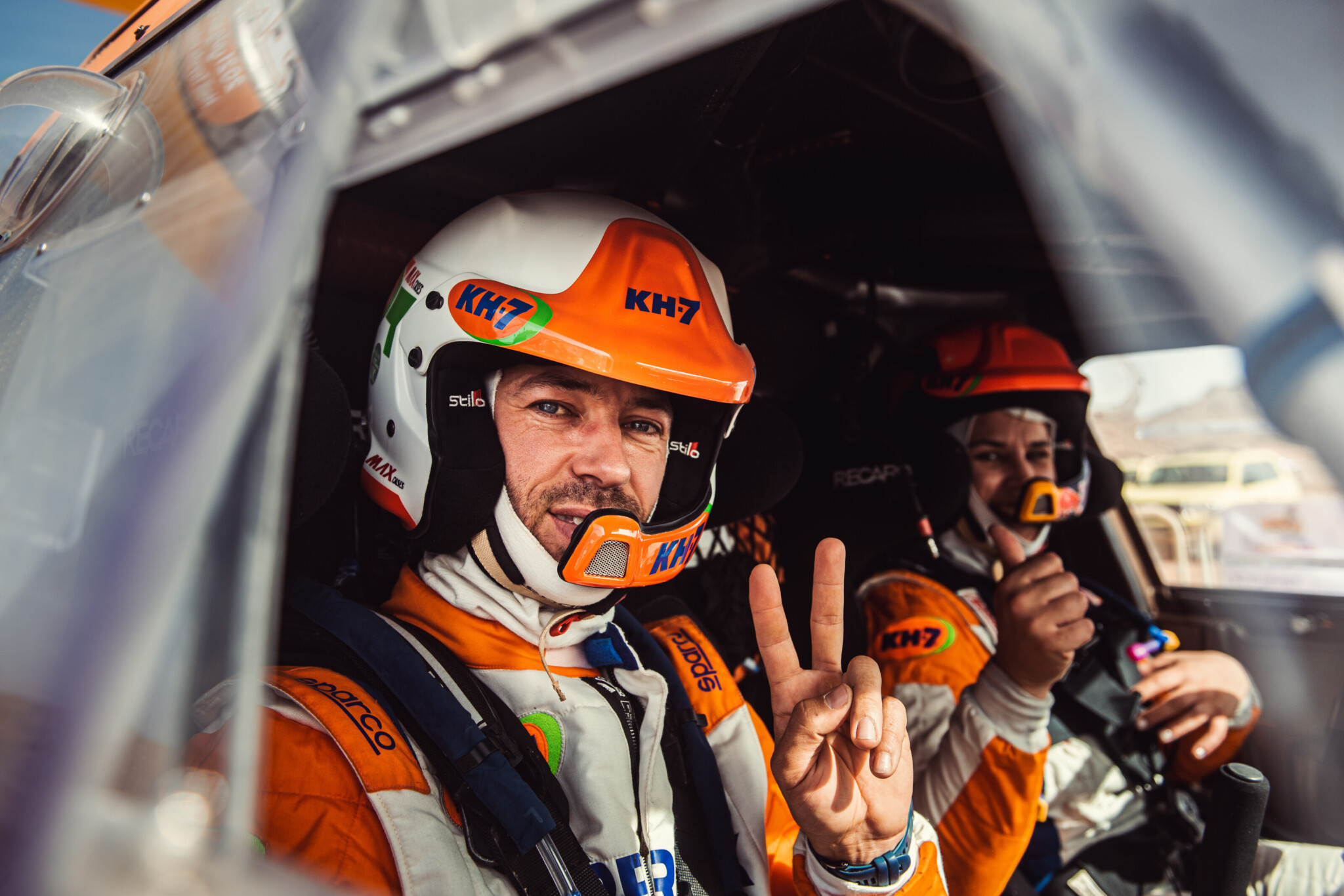 Laia Sanz e Maurizio Gerini soddisfatti dell'8° posto finale sul Mini All4 (Foto: RB Content Pool)