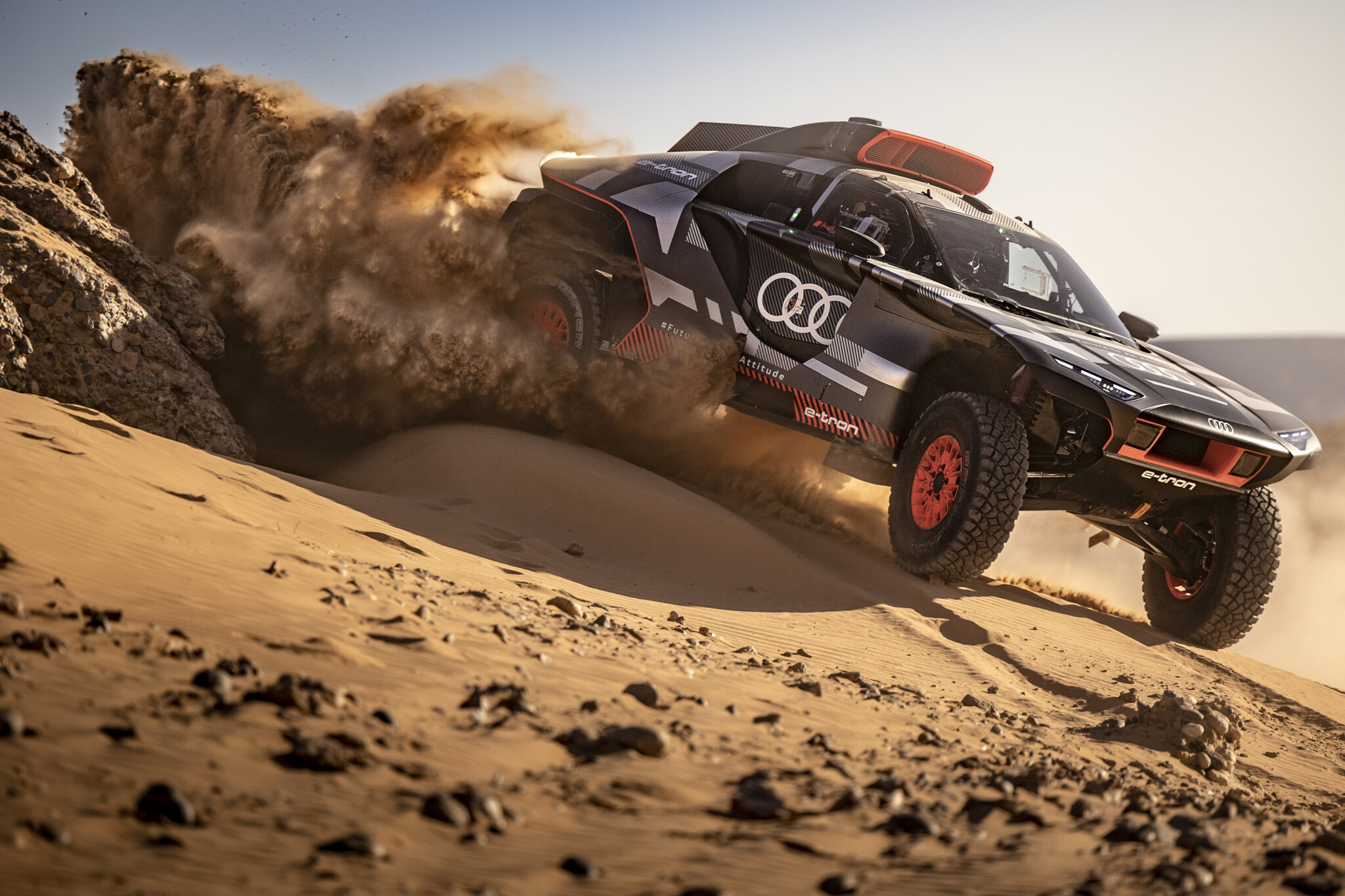 Sainz in azione nei test in Marocco (Foto: Red Bull Content Pool)