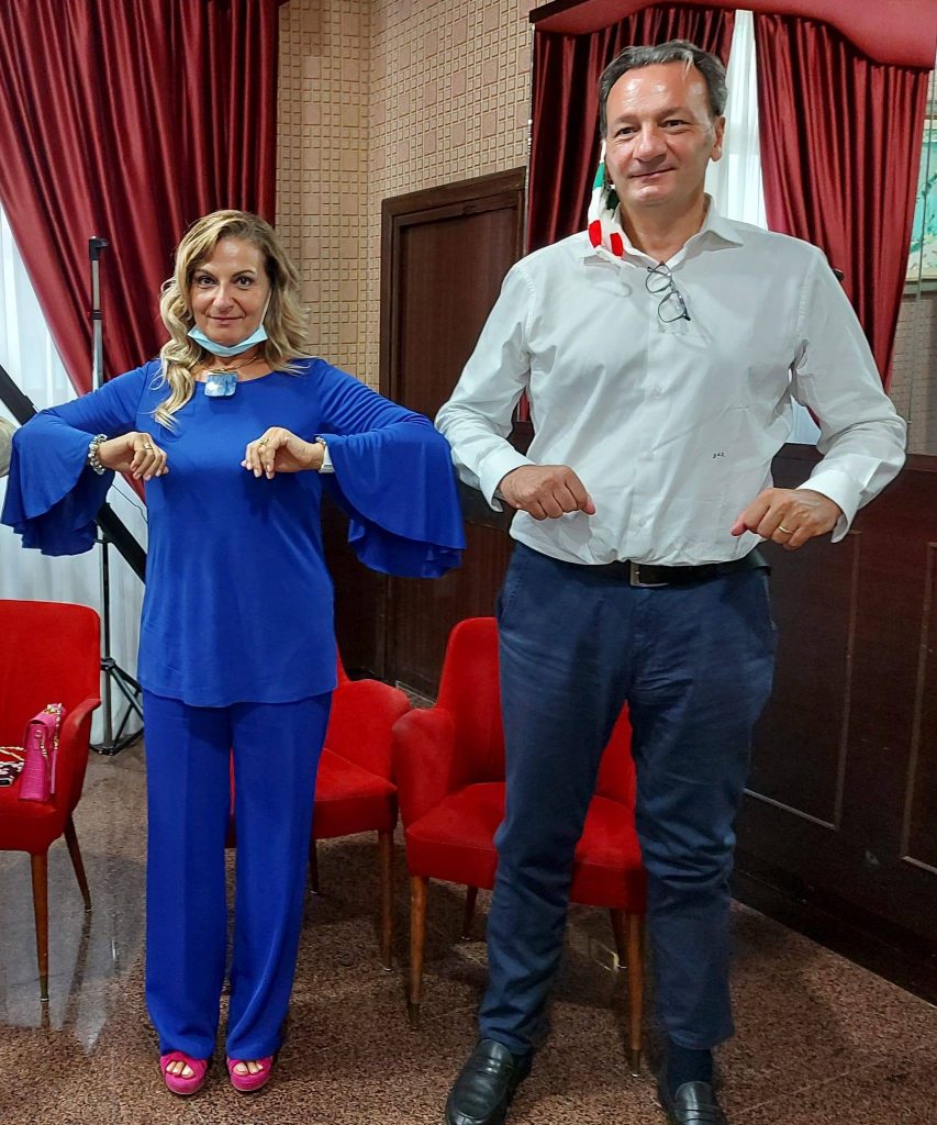 Presentazione candidati alle regionali, Lucia De Lallo con Giannicola De Leomardis (agosto 2020)