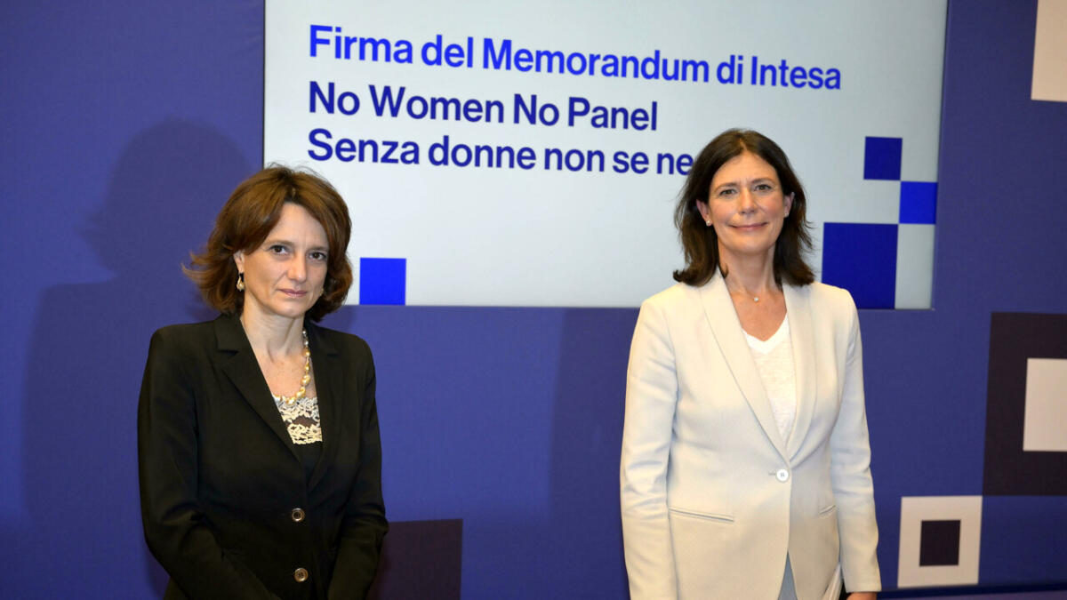 No women, no panel, firmato il memorandum dalla Rai. Emiliano: "Felici della scelta" - Elena Bonetti e Marinella Soldi (Foto Ansa)