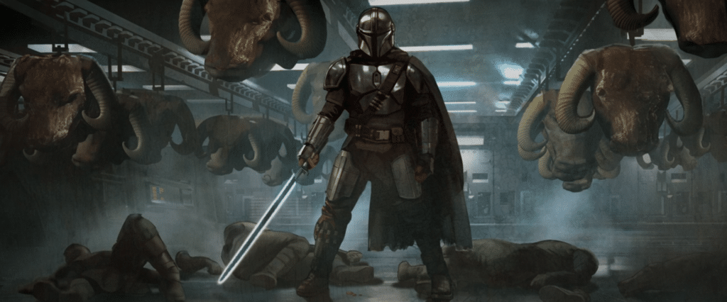 Din Djarin con la darksaber