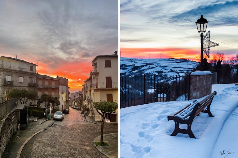 La città italiana Roseto Valfortore.