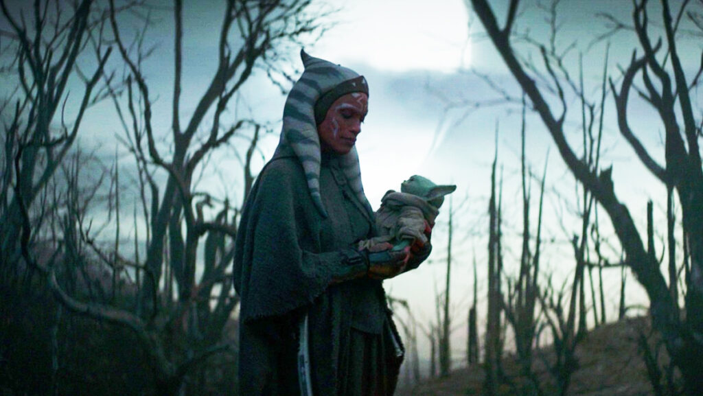 Ahsoka comunica con Grogu in The Mandalorian
