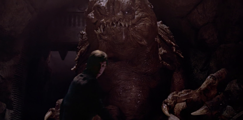 Luke Skywalker affronta il Rancor in Episodio VI