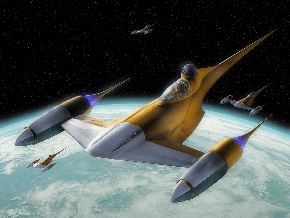 Un caccia N-1 di Naboo