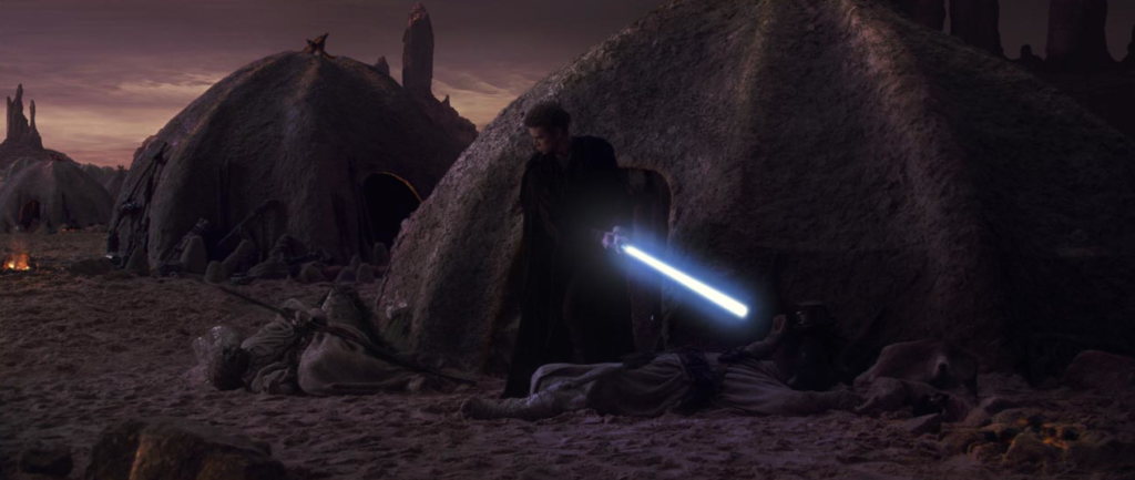 Anakin Skywalker uccide tutti i Sabbipodi- Wookiepedia