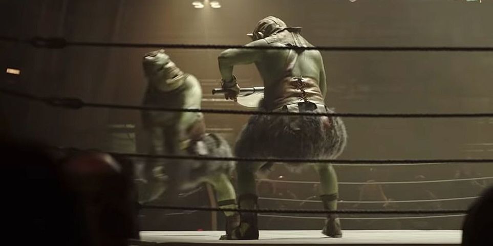 Due gamorreani lottatori in The Mandalorian