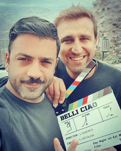 Pio e Amedeo dal set di "Belli Ciao" a Sant'Agata di Puglia