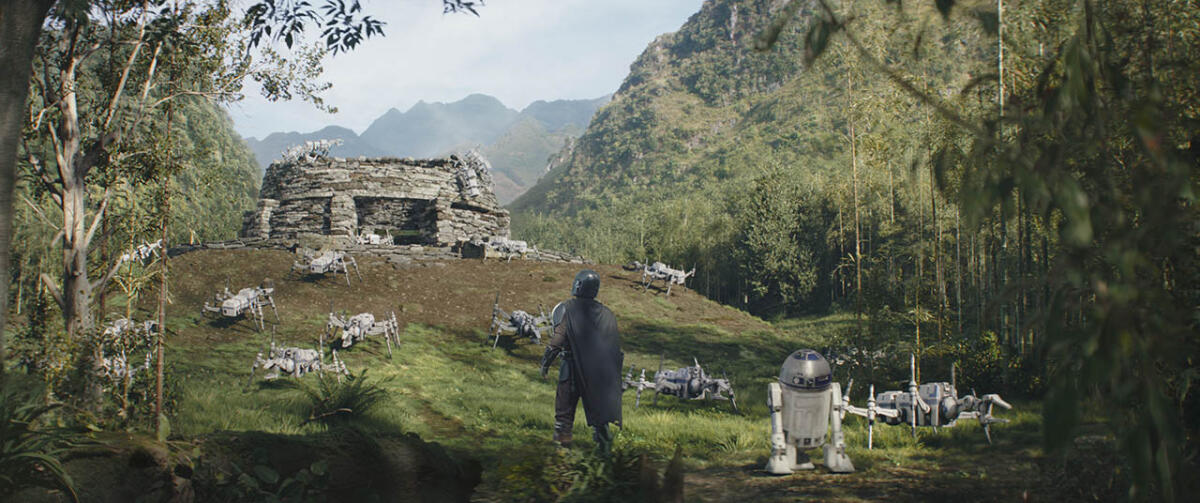 Il tempio Jedi di Luke in The Book of Boba Fett è lo stesso di Episodio VIII, ecco la conferma - Il tempio Jedi di Luke in costruzione (Fonte: StarWars.com)