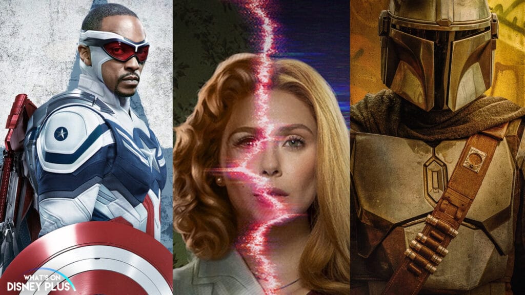 Immagini di serie MCU e Star Wars di Disney Plus