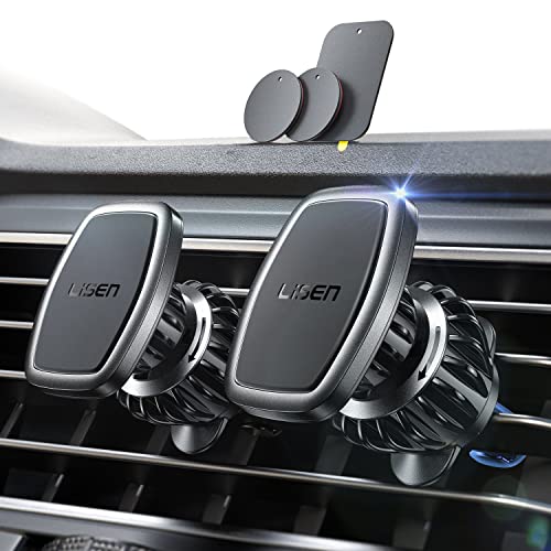 LISEN Porta Cellulare da Auto 6 Calamita Magnete per Supporto Telefono Magnetico Universale Telefono con piastra in metallo Compatibile con tutti gli Phone