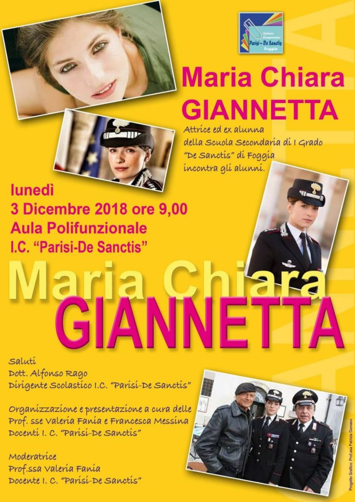 Quando Maria Chiara Giannetta fu ospite della scuola Parisi-De Sanctis
