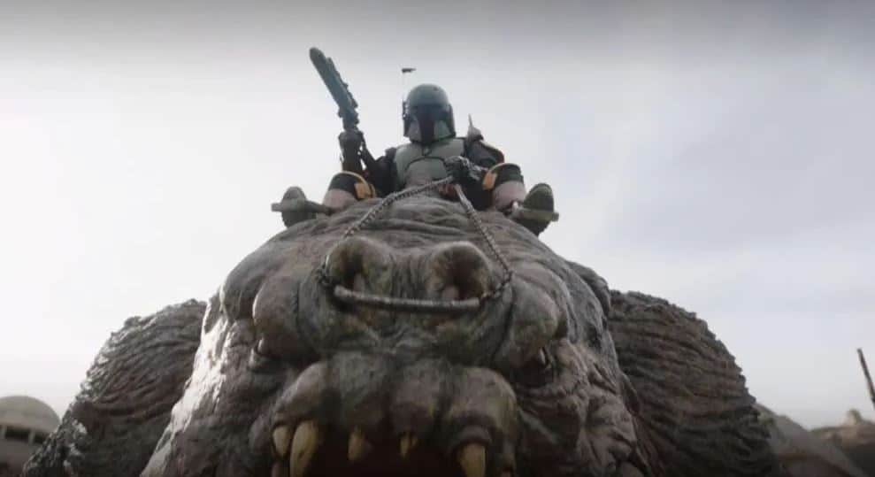 Boba Fett in groppa al rancor