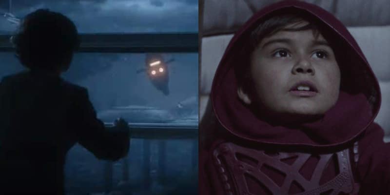 Boba Fett e Din Djarin da bambini