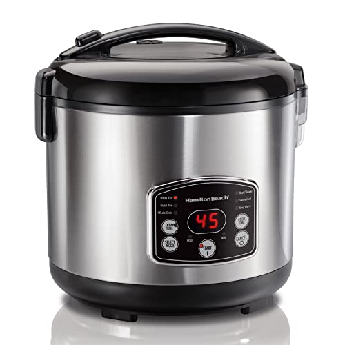 Hamilton Beach 37541-CE Cuociriso, 700 W, 4.7 Litri, Inossidabile, Acciaio Inox