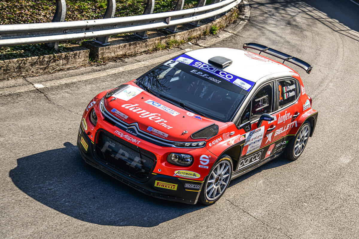 Super Crugnola-Ometto su Citroen C3 Rally2, in testa al Ciocco - 