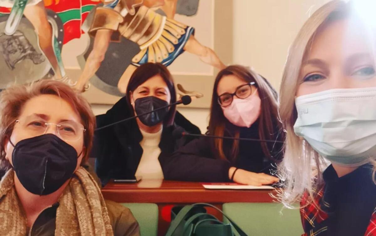 Cilenti su 8 marzo: “Non fiori recisi ma semi di equità" - Da sin Nunzia Palladino, Liliana Rinaldi, Miriam Maggi e Lucrezia Cilenti