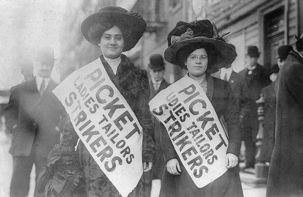 Camiciaie in protesta. Foto: Collezione George Grantham Bain della Biblioteca del Congresso.