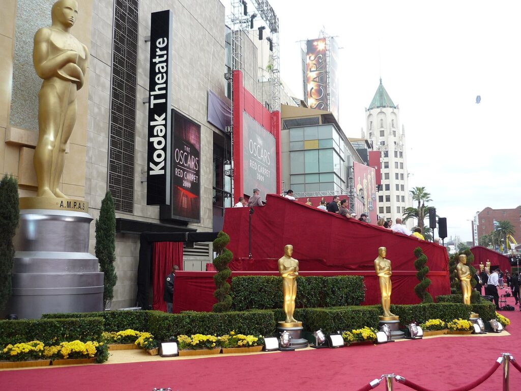 Il red carpet del  Dolby Theatre di Los Angeles, dove ha luogo la cerimonia