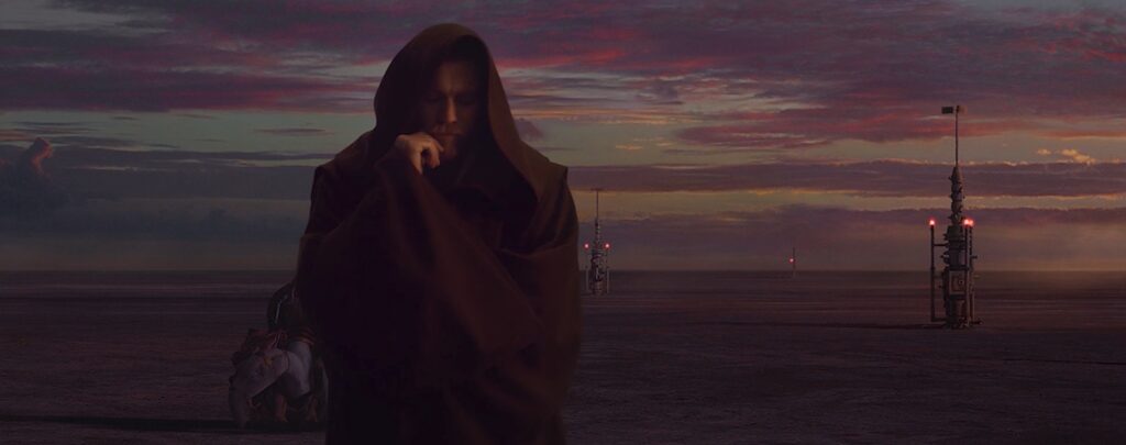 Obi Wan Kenobi nel finale de La Vendetta dei Sith