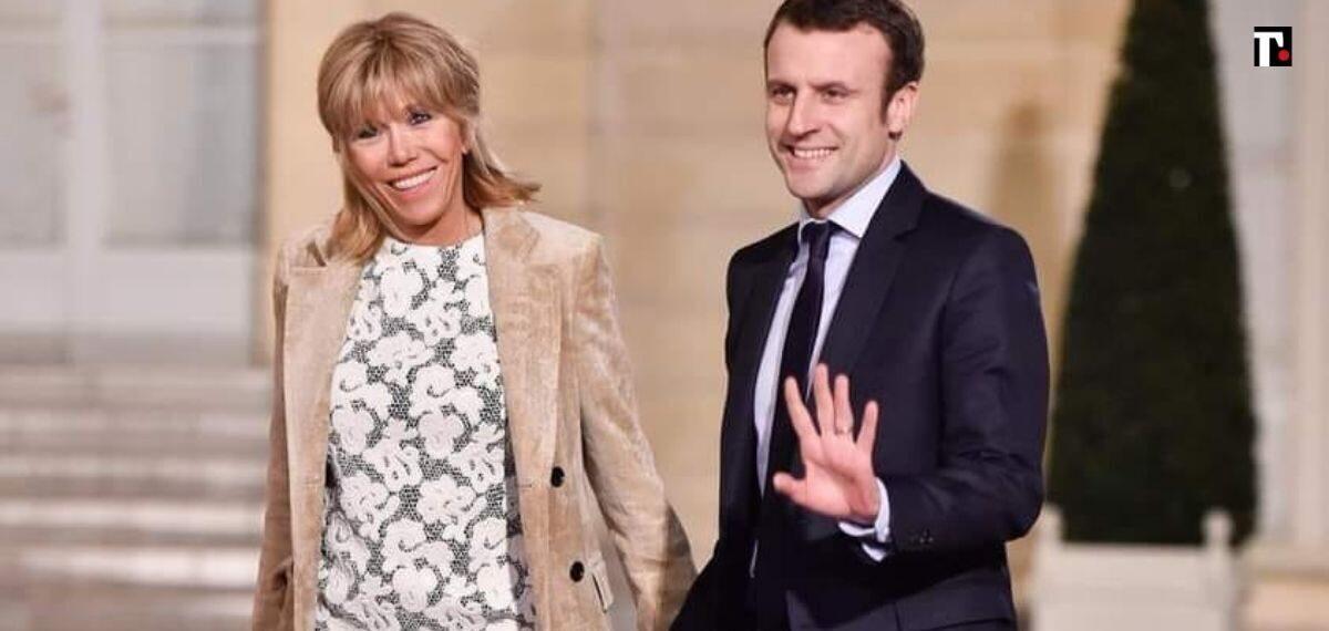 Macron e Brigitte, la coppia speciale che celebra un nuovo trionfo - Macron e Brigitte (foto: truenews.it)