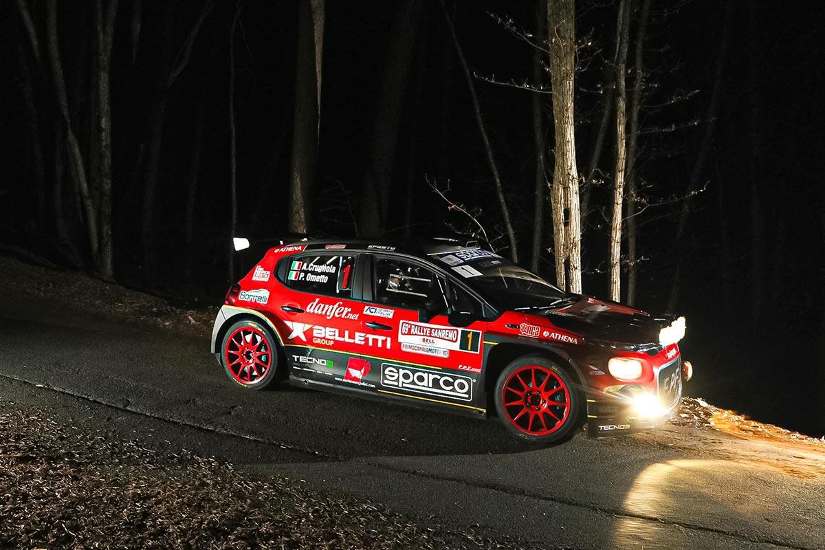 Crugnola-Ometto chiudono al comando la prima giornata del Rallye Sanremo - 