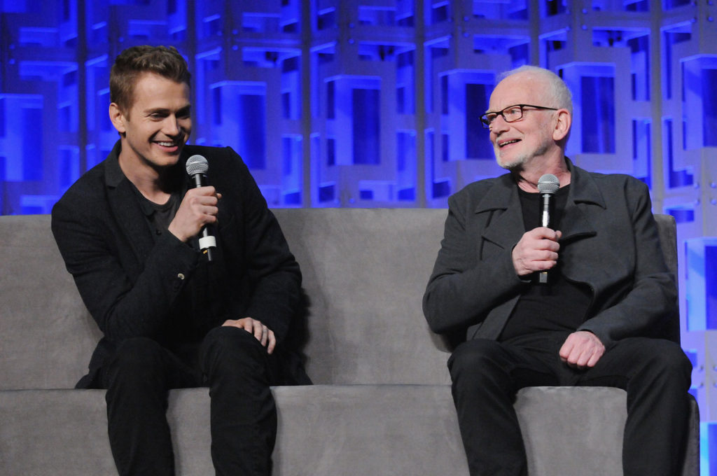 Ian McDiarmid e Hayden Christensen alla Star Wars Celebration di Orlando del 2017