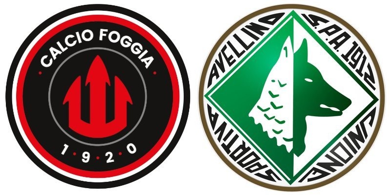 Immagine in evidenza: Foggia-Avellino - crediti foto: profili ufficiali Twitter delle società, rispettivamente per i due stemmi