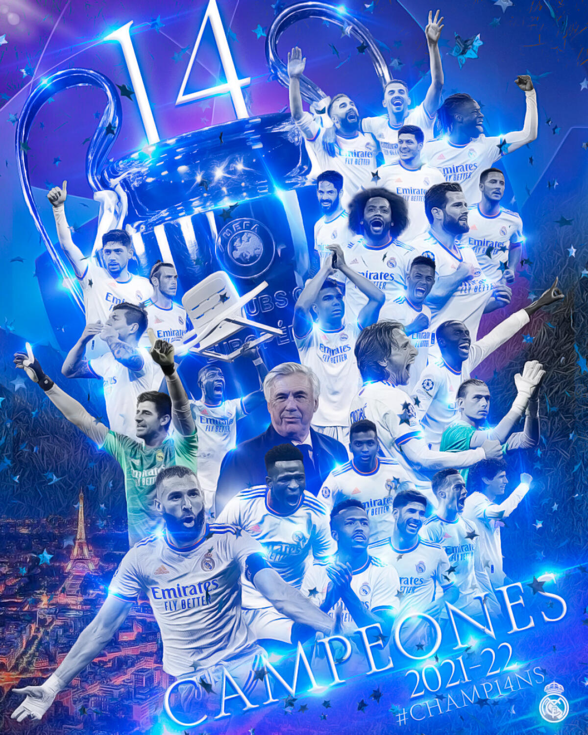 Champions, 14 volte Real: Liverpool KO in finale - Immagine in evidenza: Real Madrid Campione d'Europa - crediti foto: profilo ufficiale Twitter Real Madrid