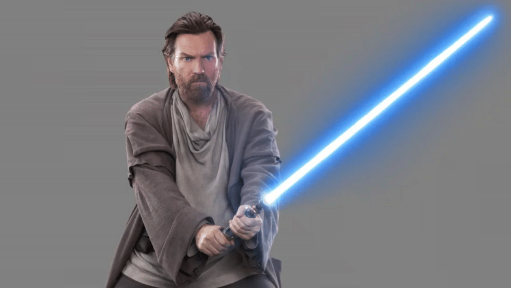 Obi-Wan con la sua spada laser