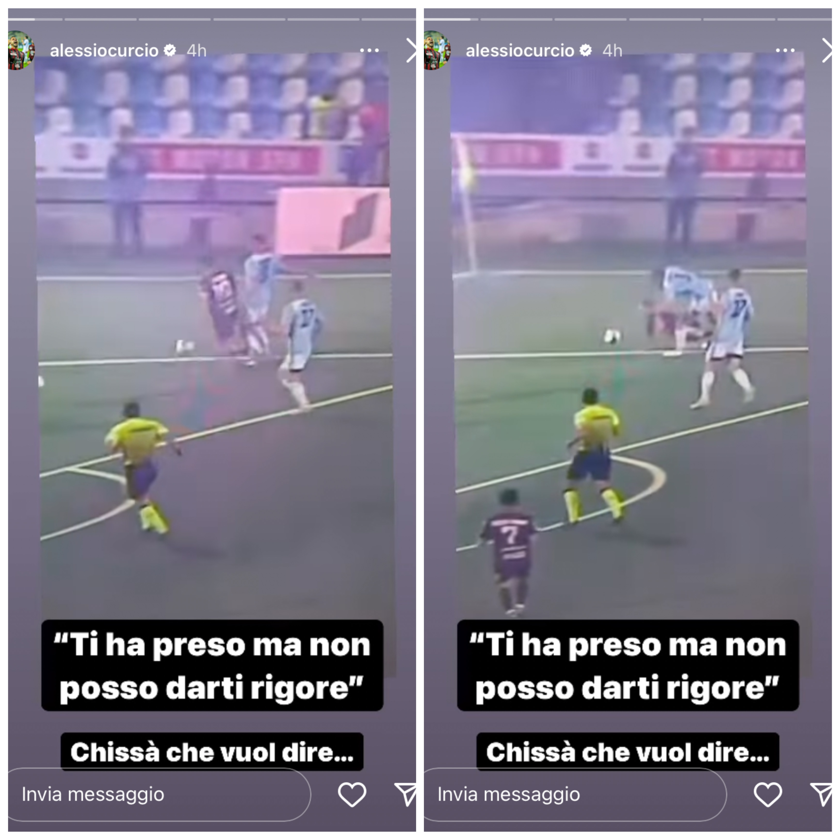Le storie Instagram di Alessio Curcio mostrano la sequenza dell'episodio