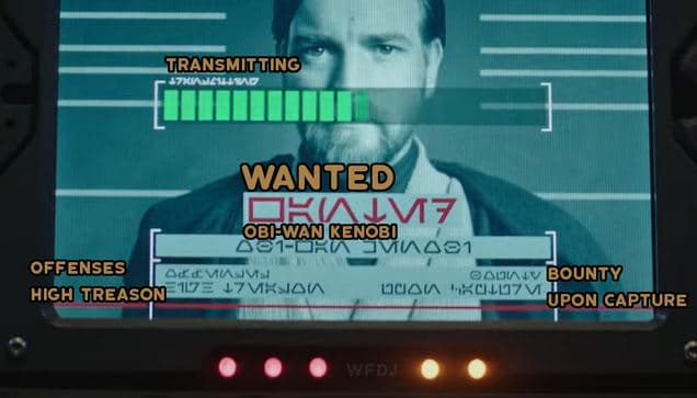 Il manifesto da ricercato di Obi-Wan.Da: Reddit
