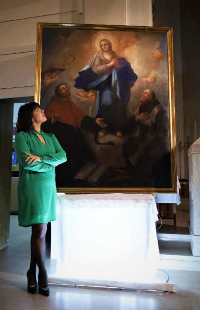 Torna a splendere il quadro dell’Immacolata a S. Agata, pregio del '700