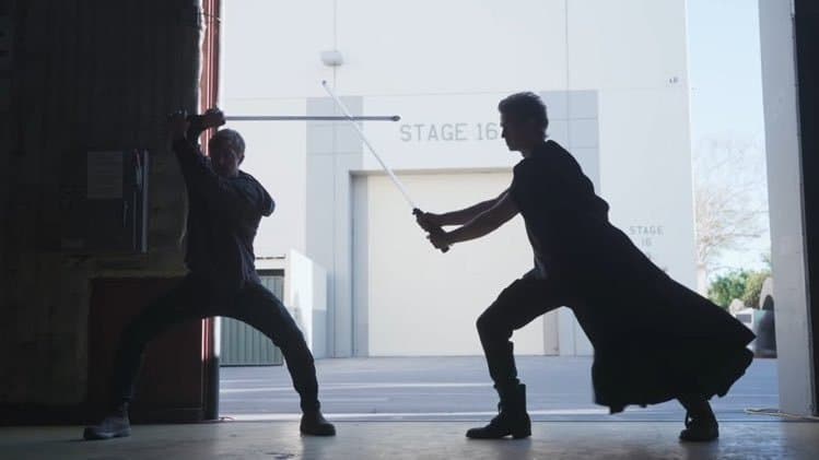 Hayden Christensen e lo stuntman