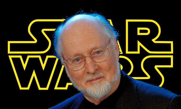 Il maestro John Williams e il logo di Star Wars.Fonte: supereroi news