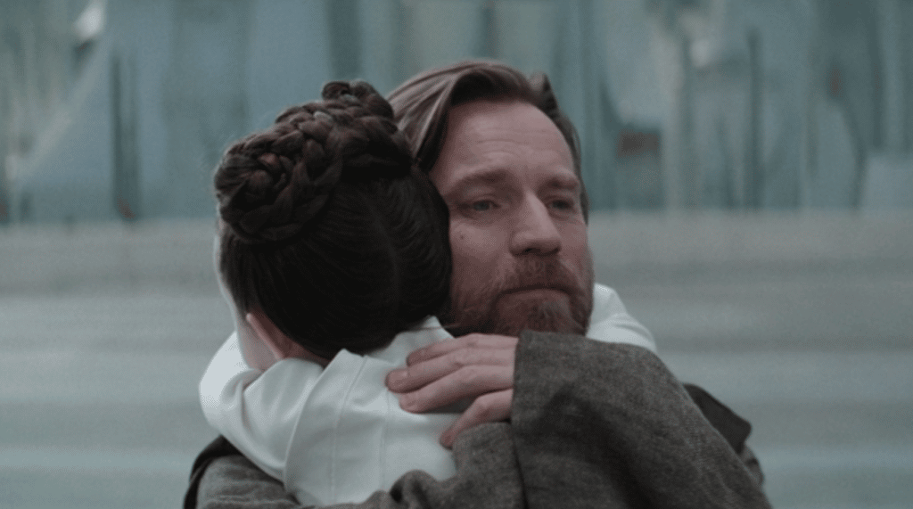 L'ultimo abbraccio tra Leia e Obi-Wan