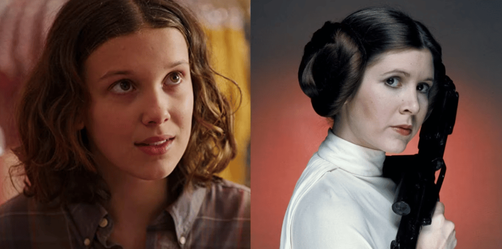 Millie Bobby Brown e Leia Organa