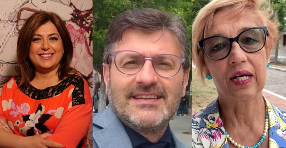 Anci Puglia chiede ai partiti di candidare i sindaci. La Torre: “Perché no?”... - Da sin Adalgisa La Torre (sindaco di Ordona), Noè Andreano (sindaco di Casalvecchio), Lucilla Parisi (sindaca di Roseto Valfortore)