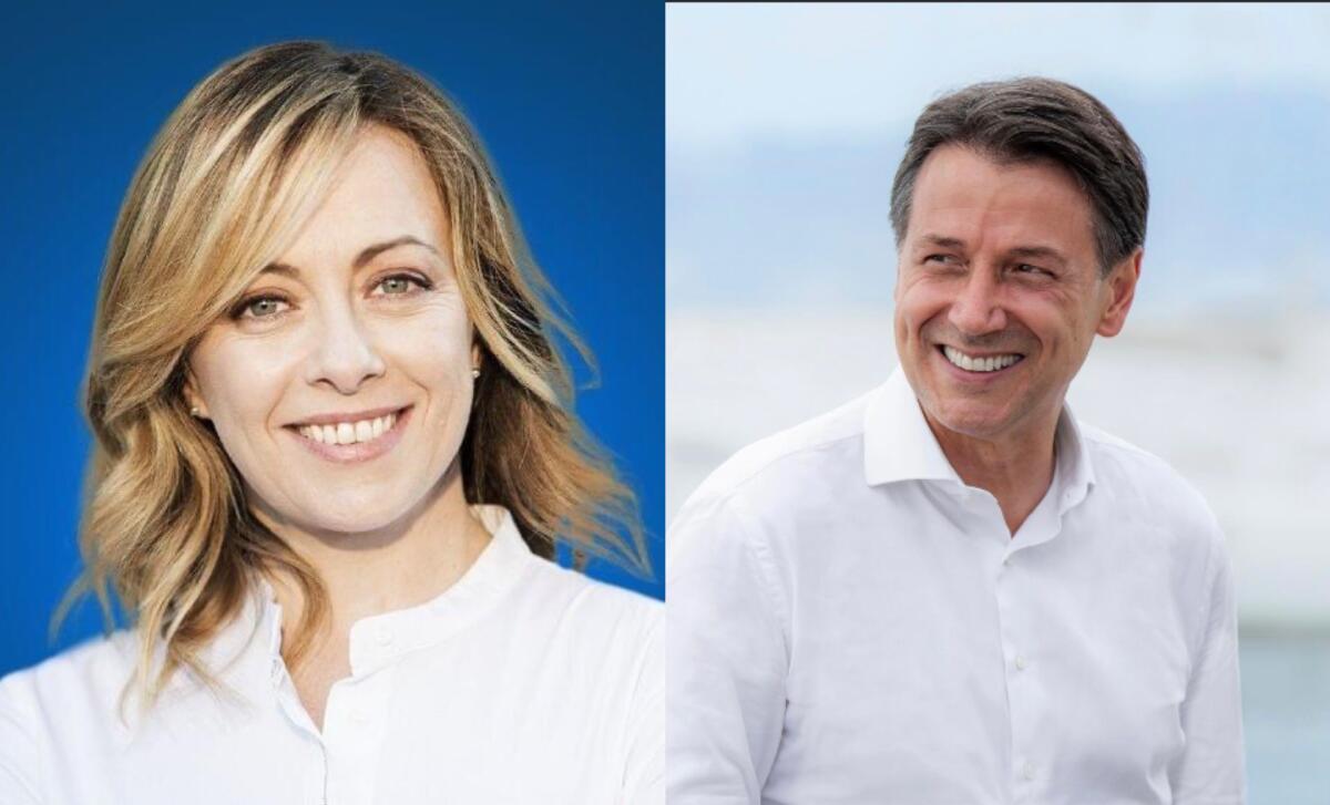Scontro social fra Meloni e Conte su tasse, lavoro e reddito di cittadinanza - 